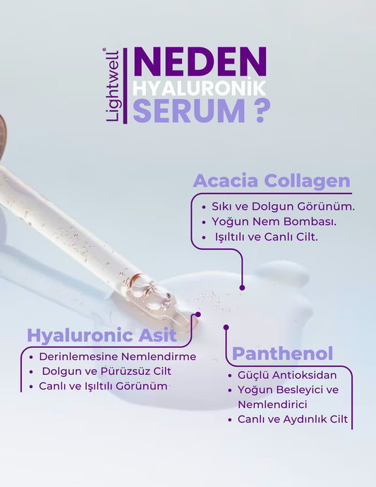 Yoğun Nemlendirme ve Dolgun Görünüm Etkili Yenileyici Hyalüronik Asit Cilt Bakım Serumu 30 Ml